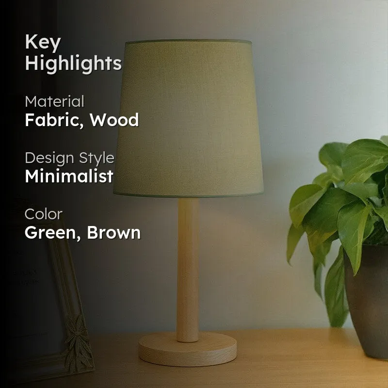 Serafine Fabric Table Lamp - Green,Brown media 2