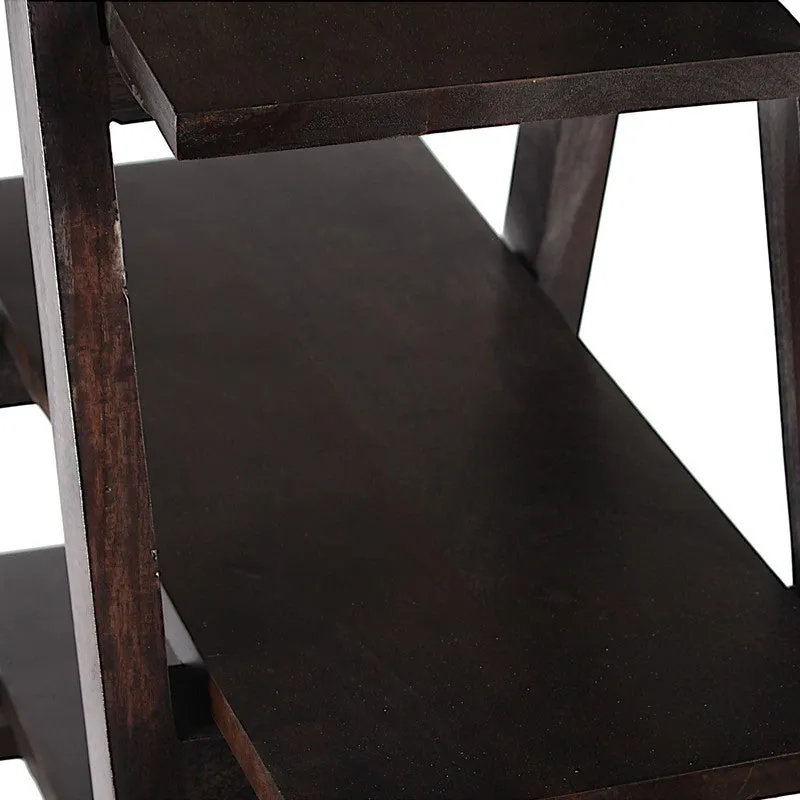 Uverox Sheesham Wooden Wall & Book Shelve - Black media 8