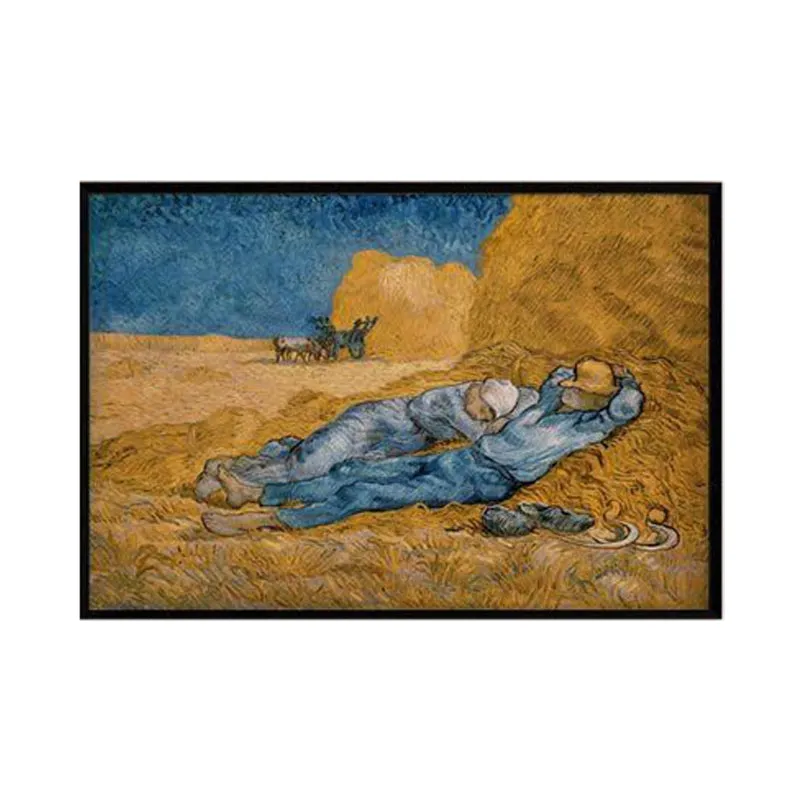 The Siesta By Vincent Van Gogh - Black Frame media 6