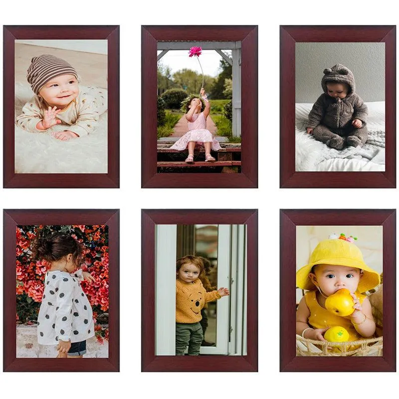 Bois Photo Frame (Brown) - Set Of Six media 3