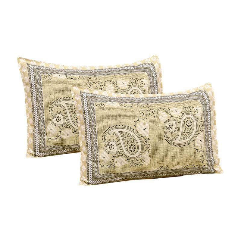 Petals & Paisleys Cotton Bedsheet (Yellow) - 120 TC media 4