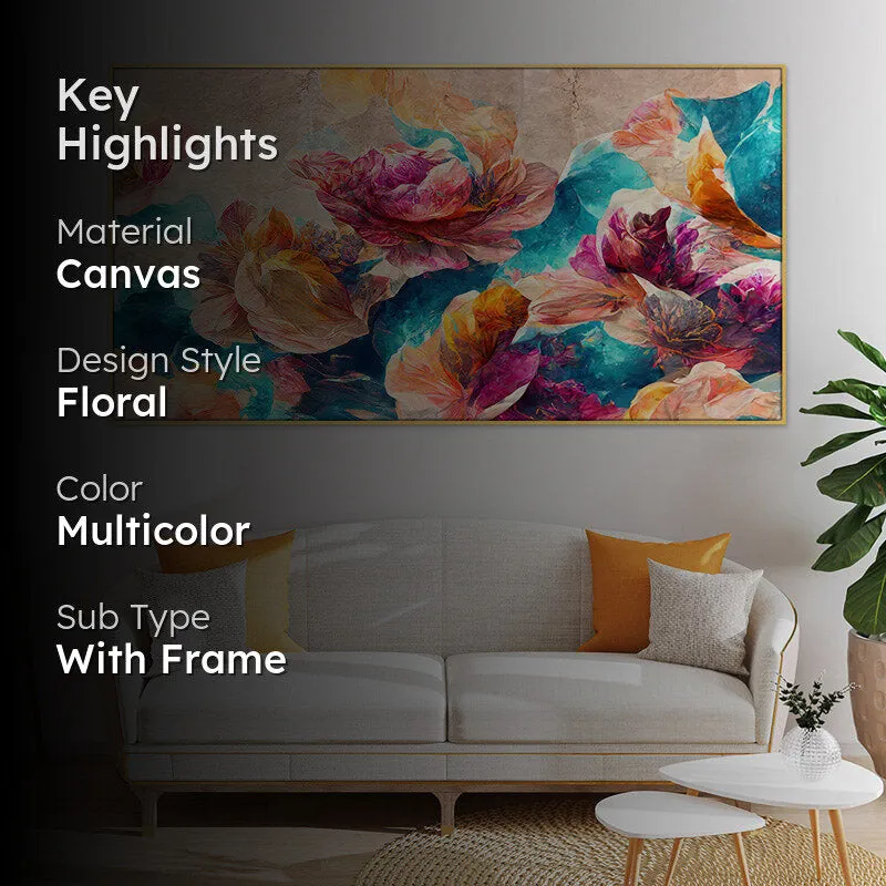 Subtle Shades Floral Wall Painting media 2