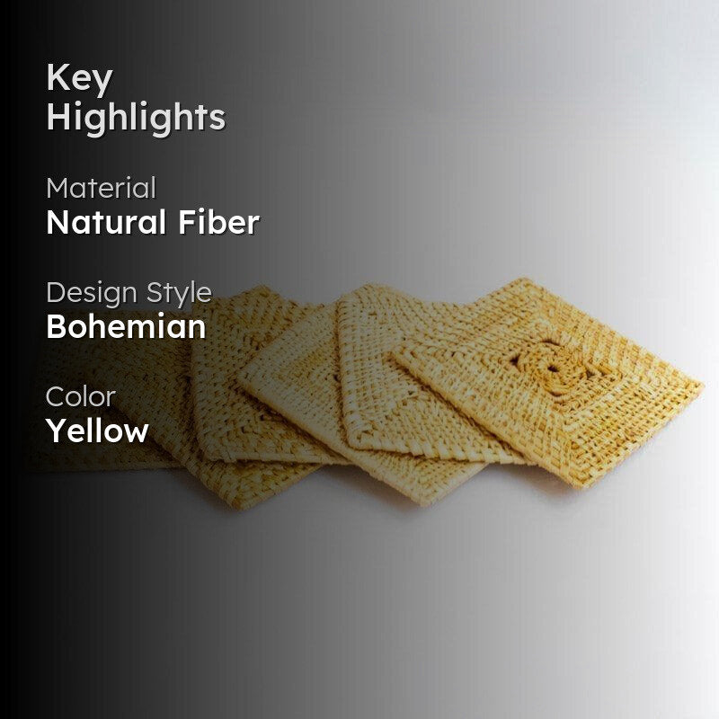 Trishan Natural Fiber Coaster - Set Of Six media 2