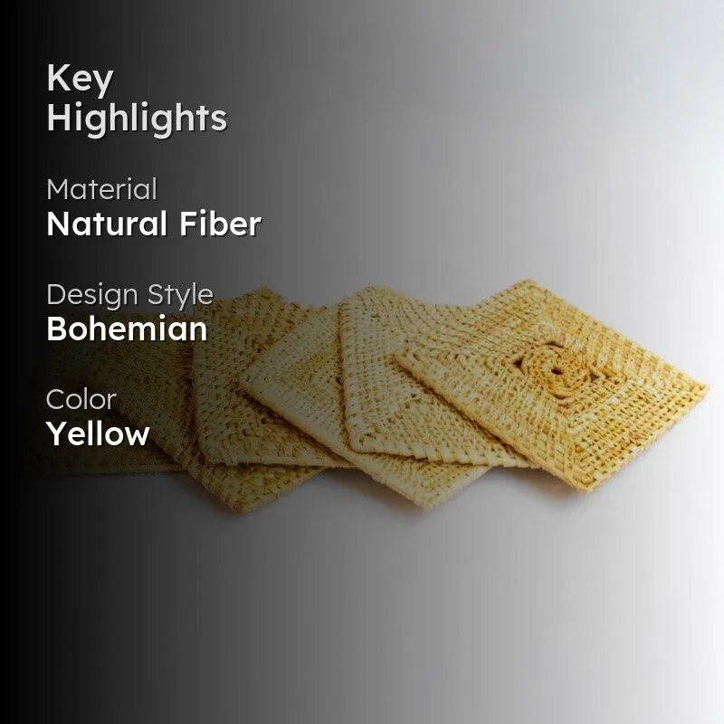 Trishan Natural Fiber Coaster - Set Of Six media 2