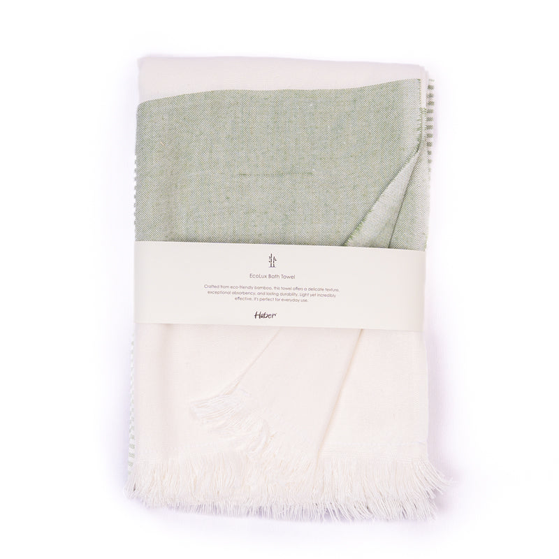 Prittle Pat Bamboo Cotton Bath Towel - Sea Green media 3