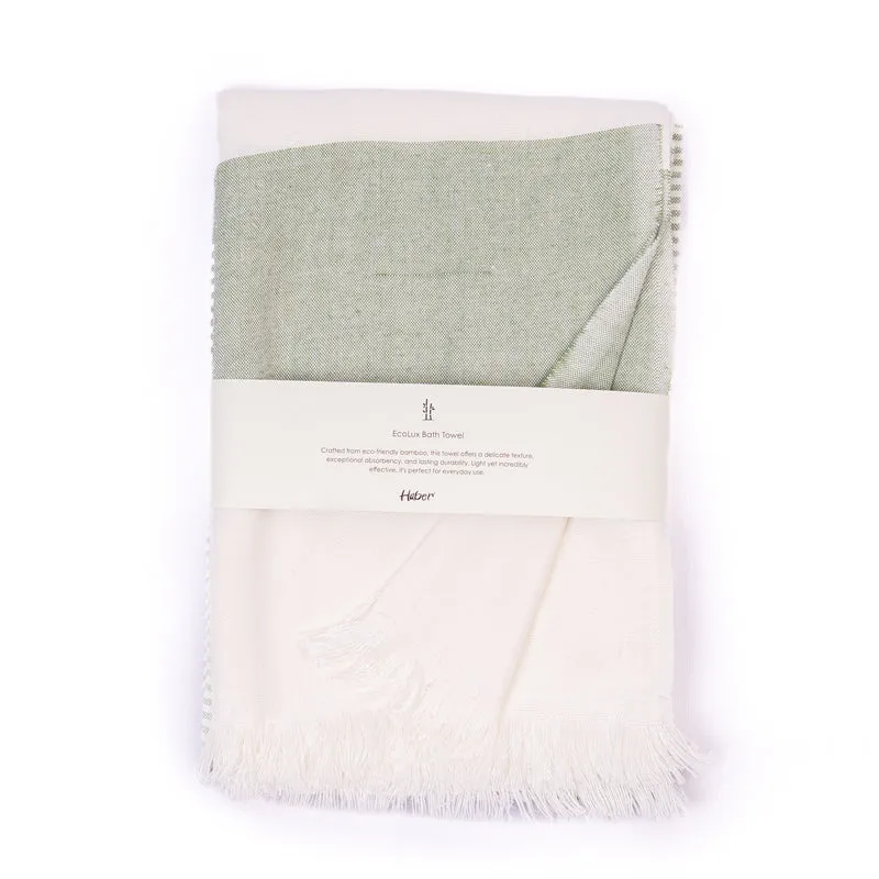 Prittle Pat Bamboo Cotton Bath Towel - Sea Green media 3