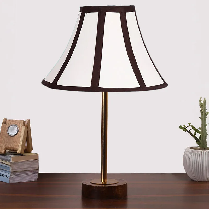 Stripra Rodin Wooden Table Lamp - White,Gold,Brown media 3