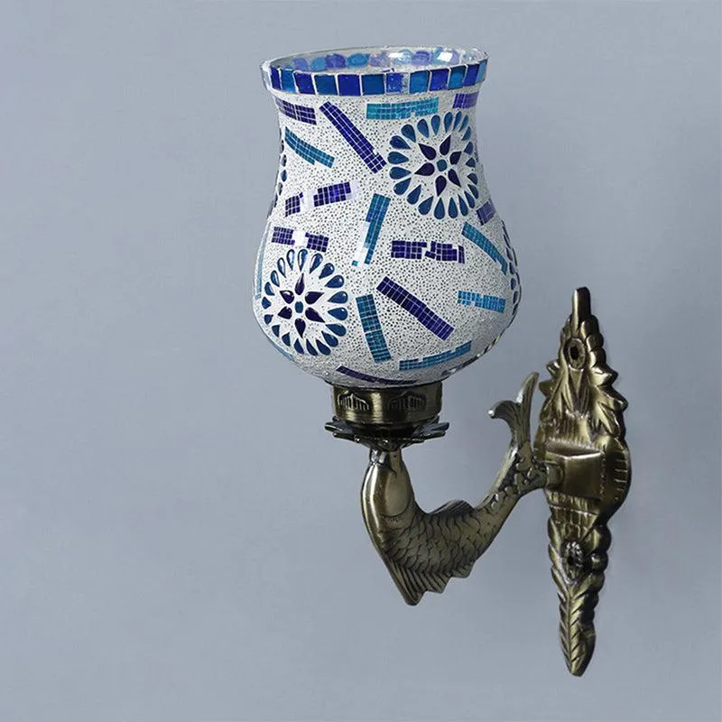 Tara Ziada Mosaic Glass & Metal Wall Lamp media 6