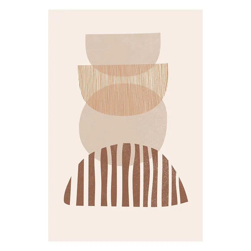 Shades Of Beige Canvas Wall Painting - Set Of Two media 5