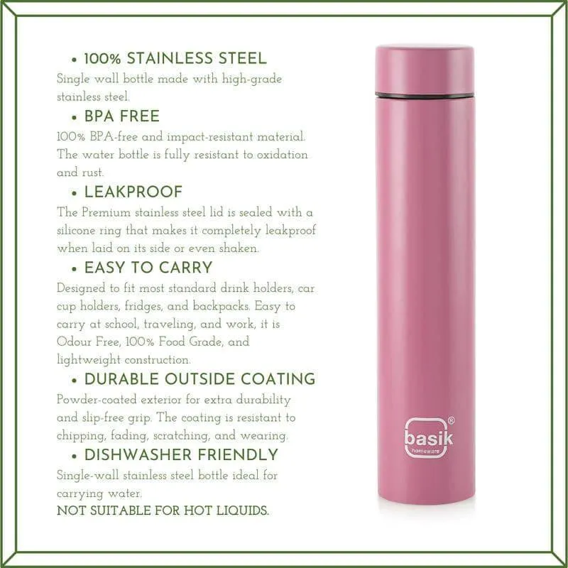 Evara Stainless Steel Bottle (Pink) - 440 mL media 5