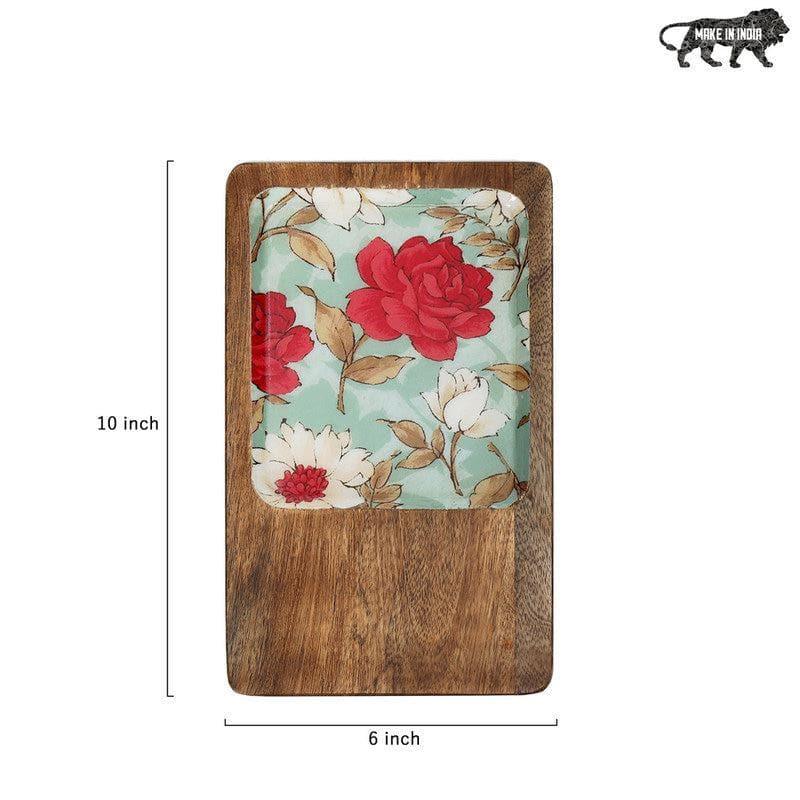 Aimee Floral Wood Platter media 5