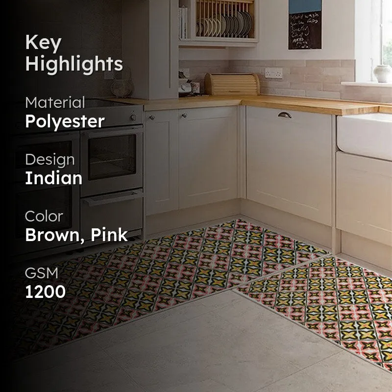 Muted Mosaic Kitchen Floor Mats - Set of Two media 2