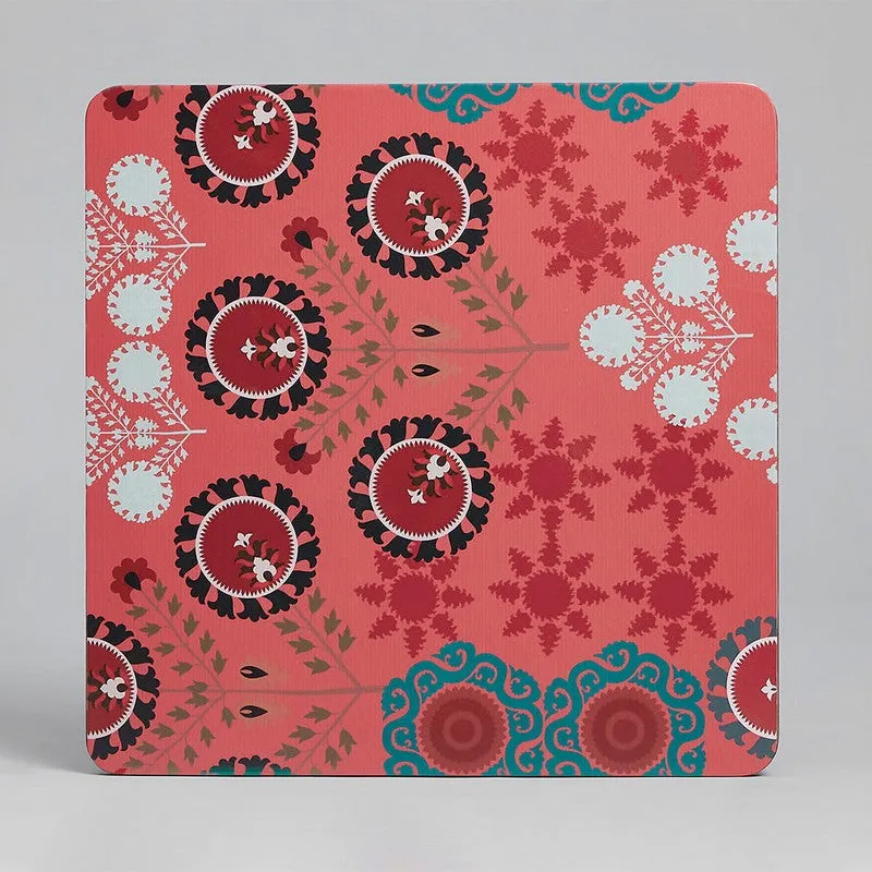 India Circus Wood Rosettes Square Side Table media 5
