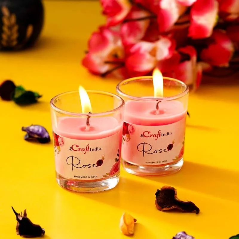 Seema Rose Scented Candle - Set Of Two media 4