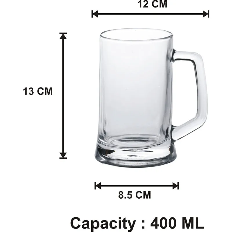 Classic Glass Beer Mug Set - 400 ML media 4