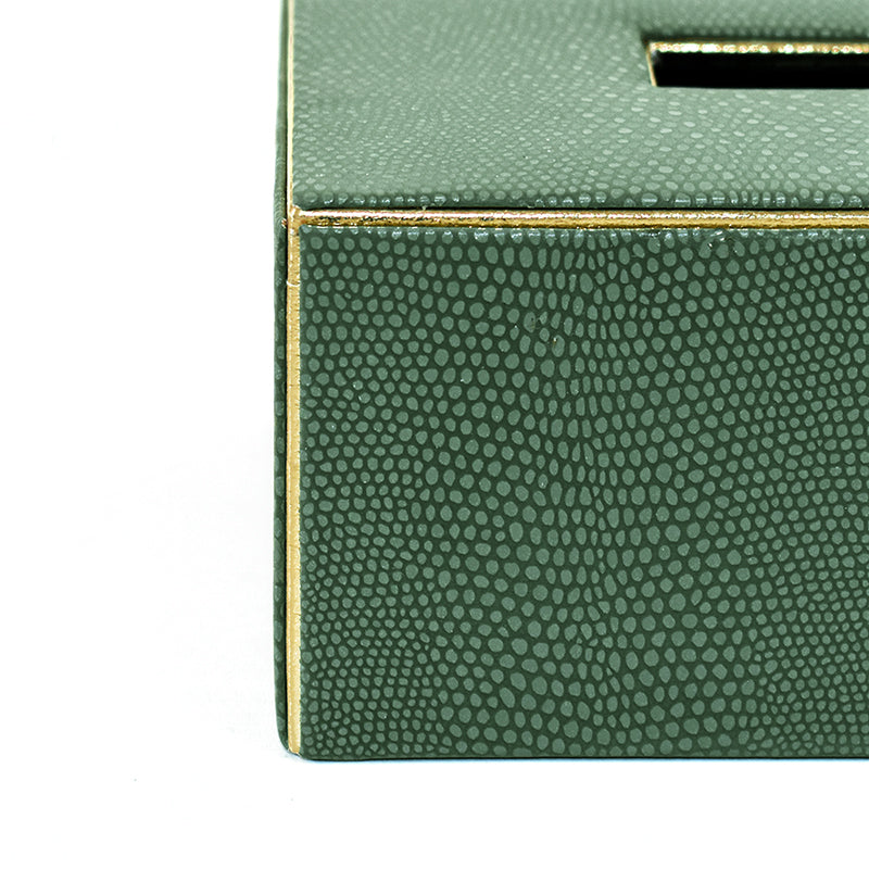 Tisquo Edge Faux Leather Tissue Box - Olive Green media 7