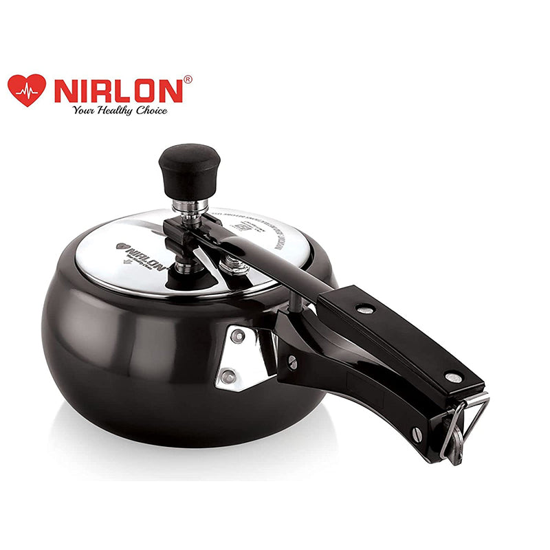 Nirlon Hard Anodized Aluminum Pressure Cooker - 2000 mL/ 8 Inches media 6