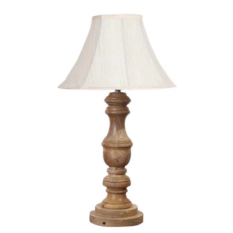 Twistra II Carve Wooden Table Lamp - White,Brown media 6
