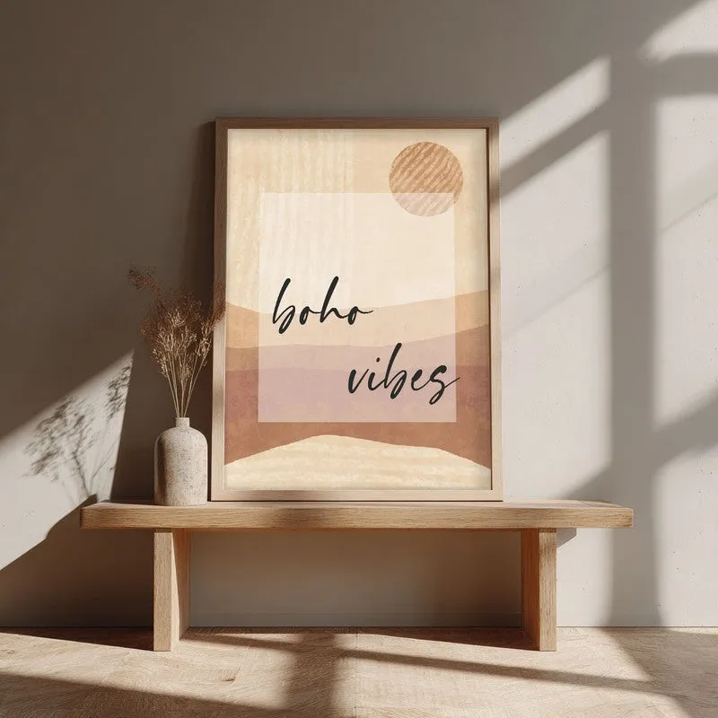 Bohemian Bliss Canvas Wall Painting With Brown Frame media 4