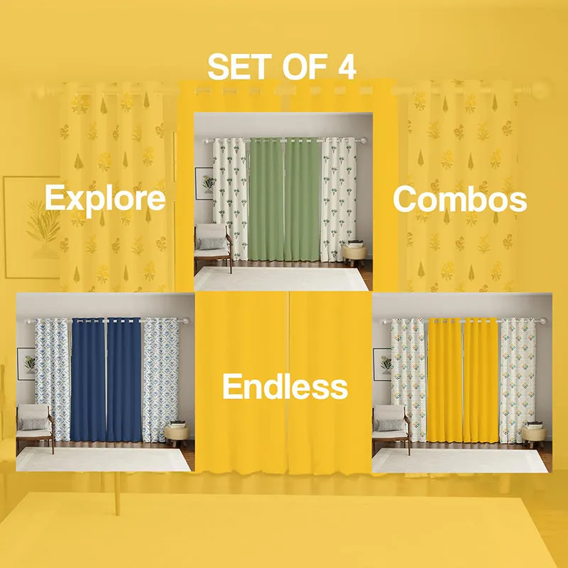 Urban Space High Garden & Aura Curtain (Yellow) - Set Of Four media 5