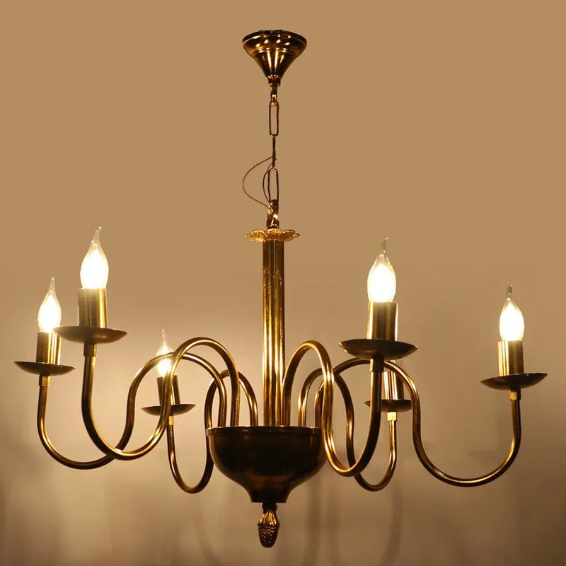 Candela Iron Chandelier - Gold media 6