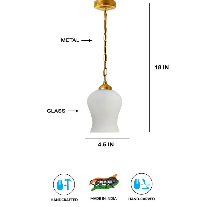 NoorLuxe Metal & Glass Ceiling Lamp media 7