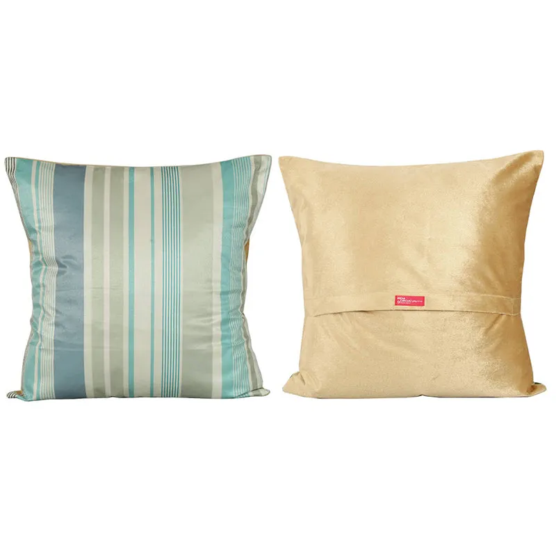India Circus Symmetric Stag Printed Velvet Cushion Cover - Set Of Five media 3