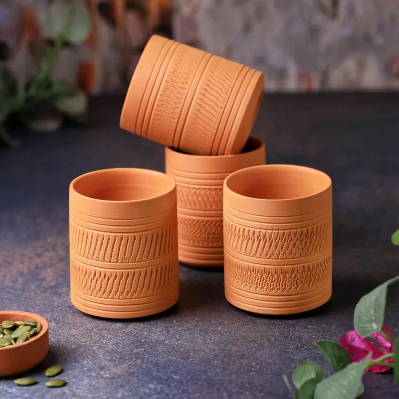 Mitti Terracotta Glass (250 mL) - Set Of Four media 4