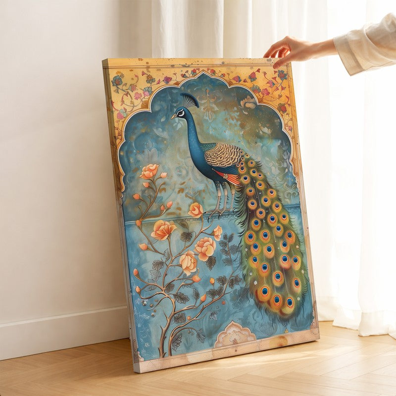 Celestial Peacock Canvas Wall Art & Paintings