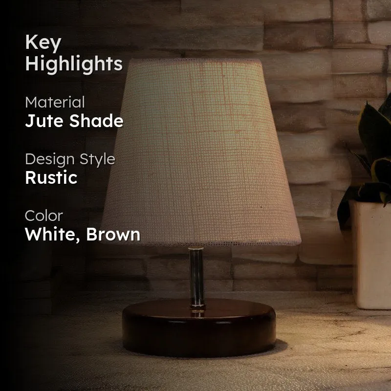 Mita Jute Table Lamp - White,Brown media 2