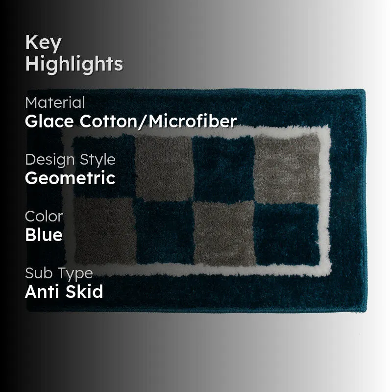 Zerix Cotton Bath Mat - Blue media 2