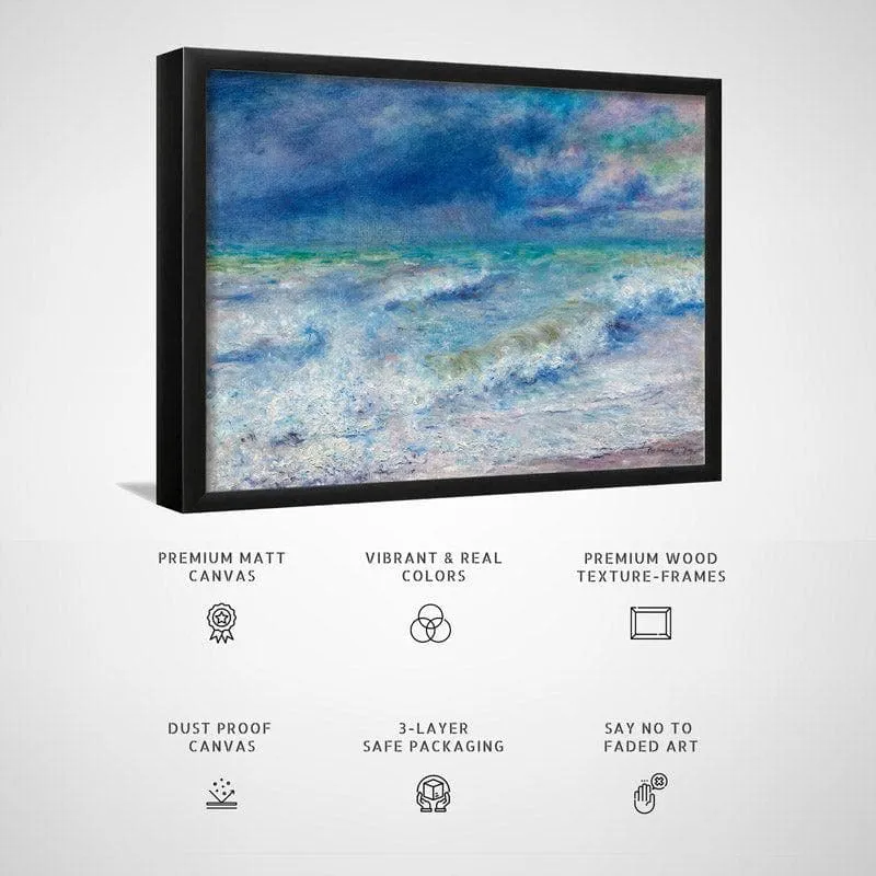 Sea Sanora Canvas Wall Painting - Black Frame media 6