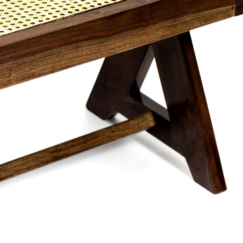 Clario Sheesham Wooden Bench - Beige media 6