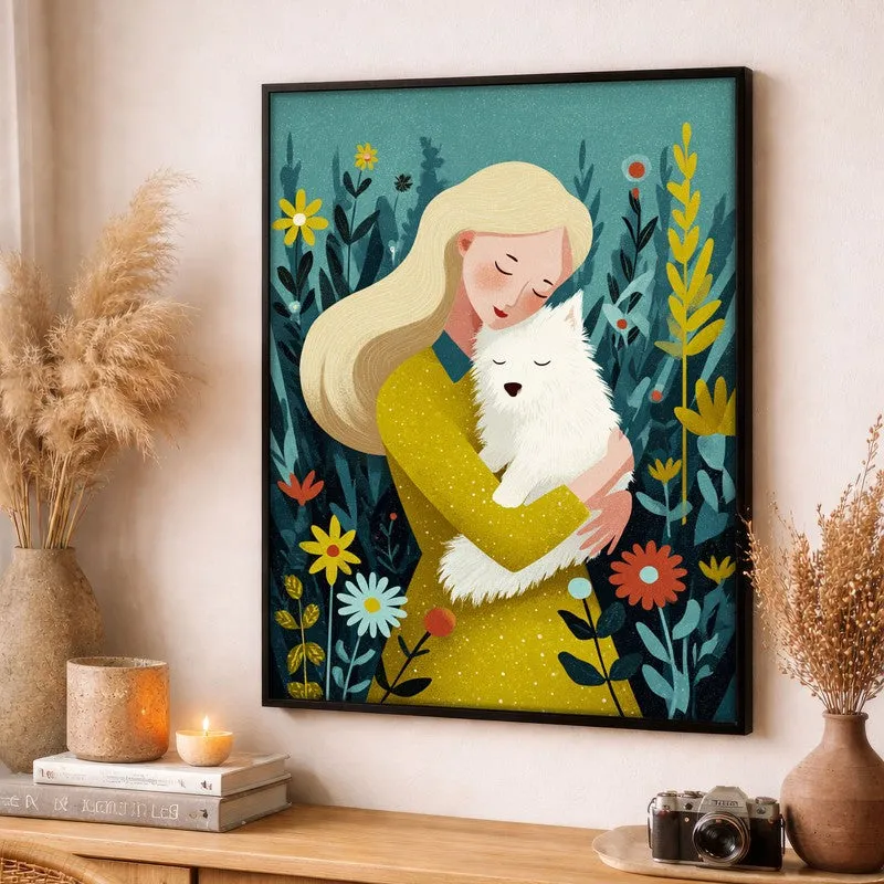 Floral Fidelity Canvas Wall Painting - Black Frame media 3