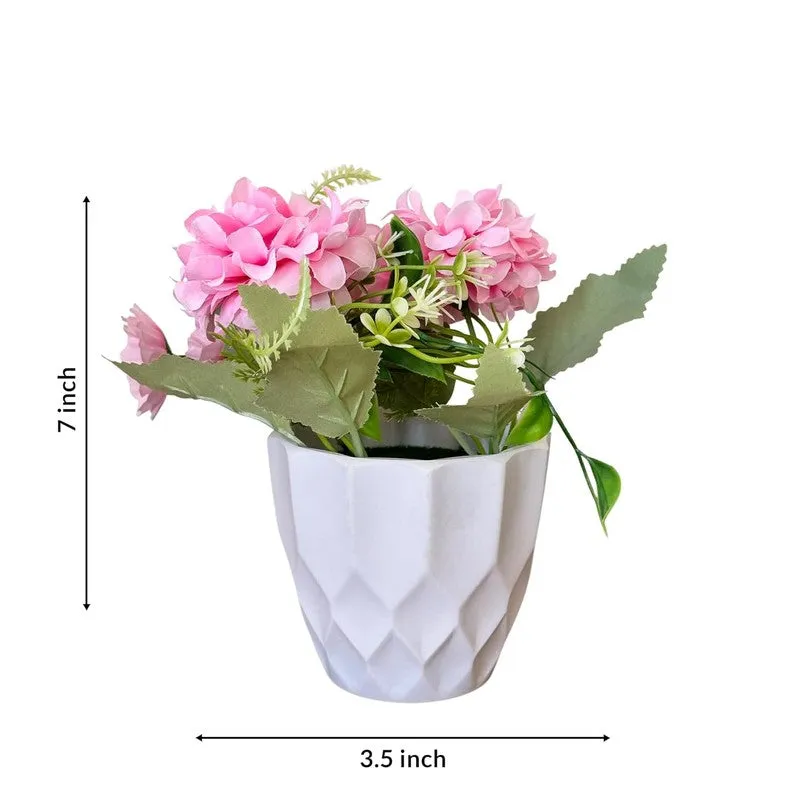 Cadris Ceramic Vase With Artificial Flower (Pink) - Set Of Two media 6