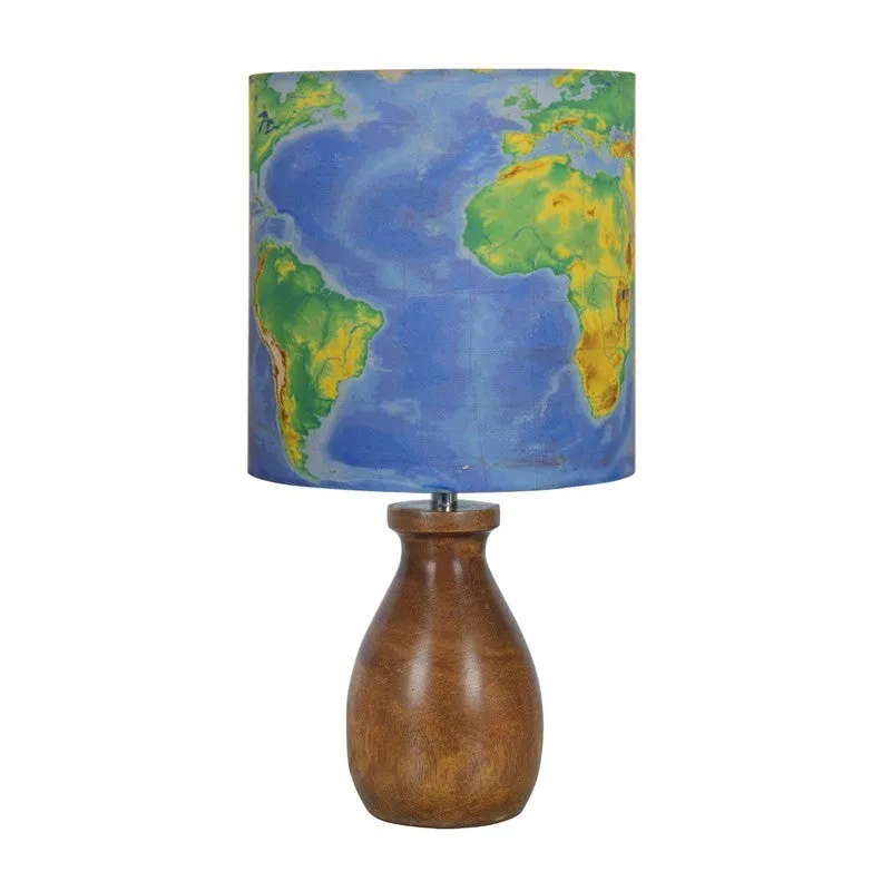 GlowCraft Modern Desk Wooden Table Lamp - Multicolor media 3