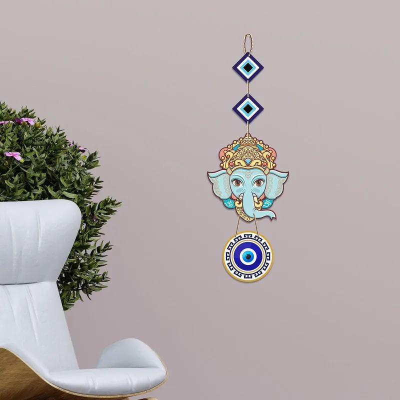 Ganesha Nazar I Polyester & MDF Wall Hanging media 3