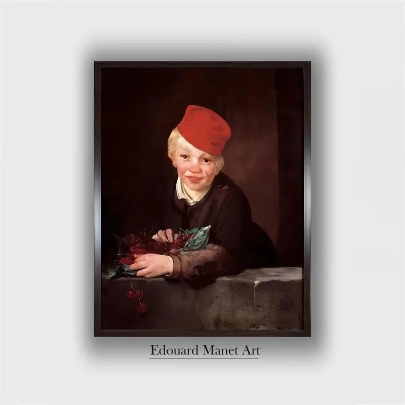 Front view of a framed portrait painting on a plain light background