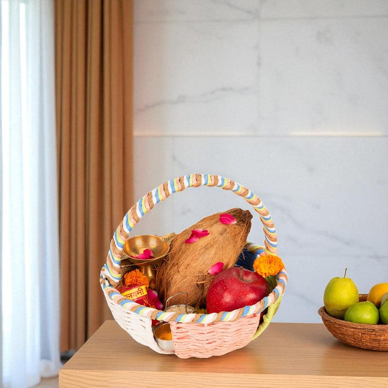 EcoBloom (Raffia,Metal) Fruit Basket media 4