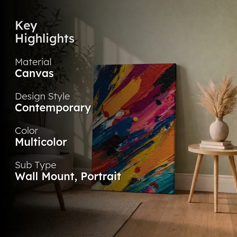 Color Grid Fusion Canvas Wall Art media 2