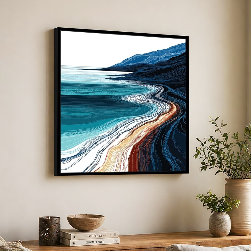 Costal Bliss Canvas Wall Art With Frame