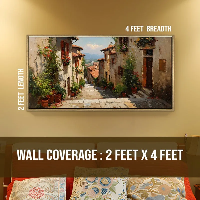 Gilded Gloaming Canvas Wall Painting With Frame media 9