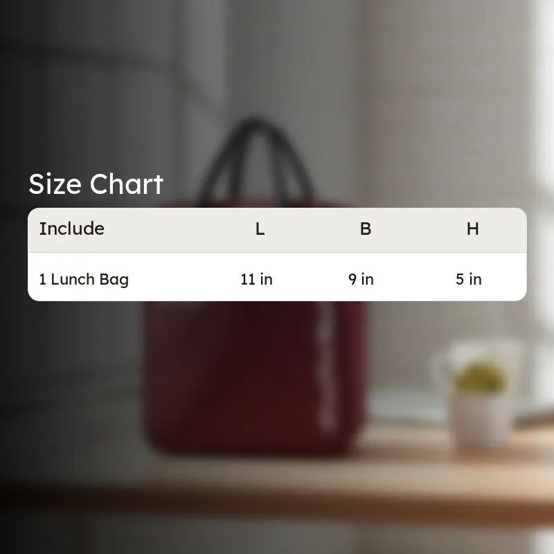 Unira Polyester Lunch Bag - Maroon media 9