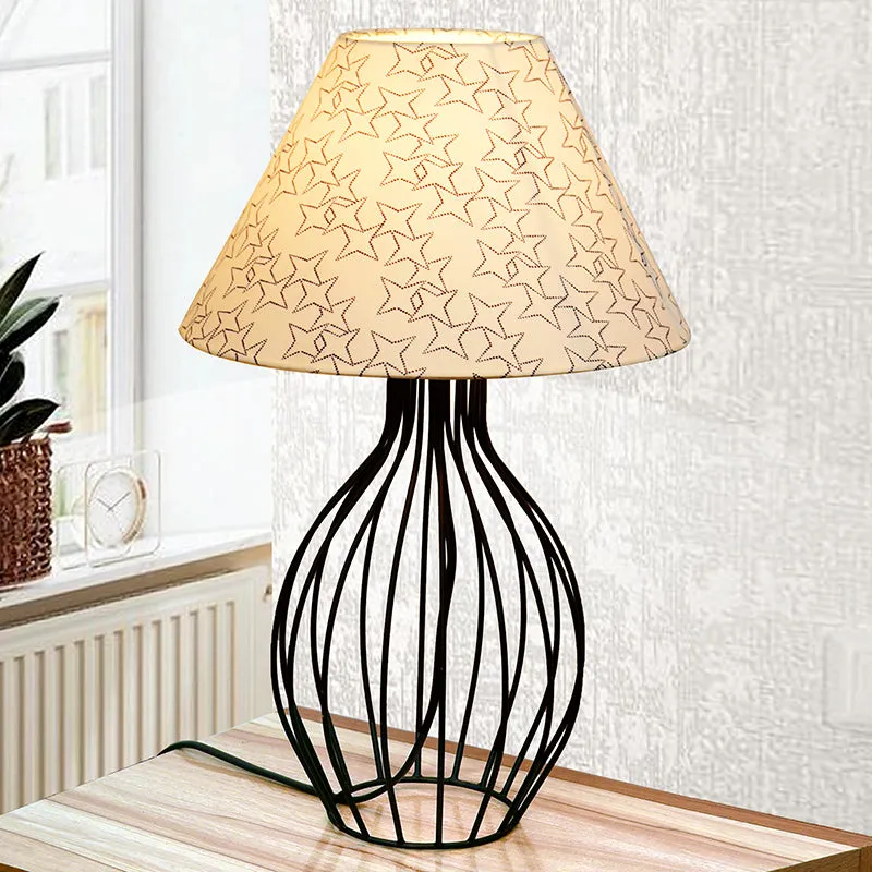 Spire Star Metal Table Lamp - White,Black media 1