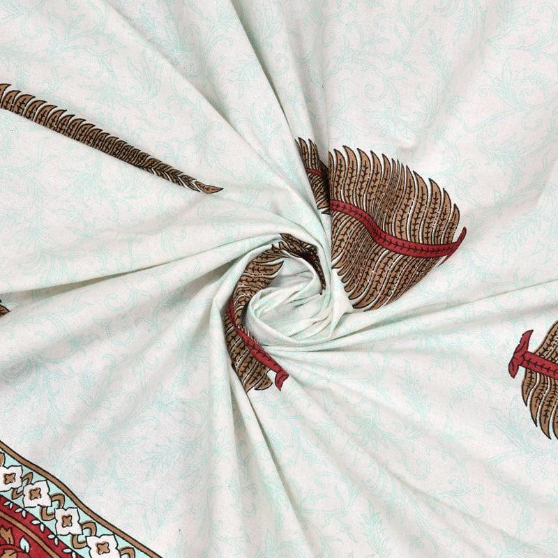 Madhurakshi Printed Cotton Bedsheet (Maroon) - 140 TC media 5