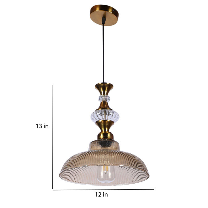 Glitta Glass & Iron Ceiling Lamp - Gold image 7