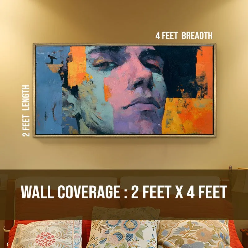 Painted Gaze Canvas Wall Painting With Frame media 8