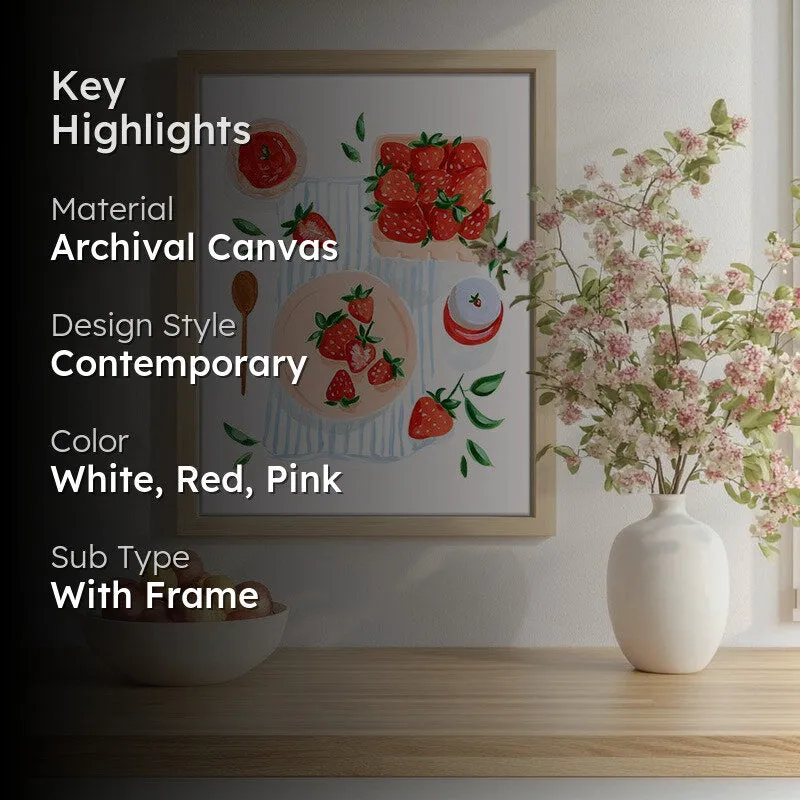 Berry Fusion Archival Canvas Wall Art - Brown media 2