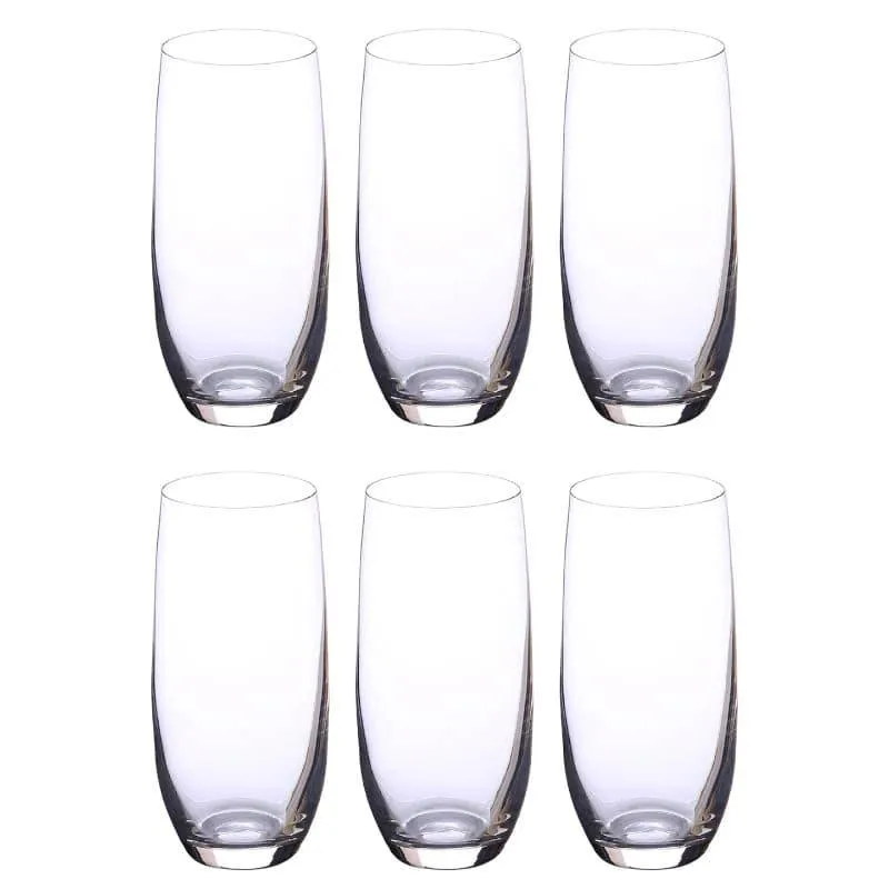 Melodia Bohemia Crystal Hi Ball Glass (350 ML) - Set Of Six media 3
