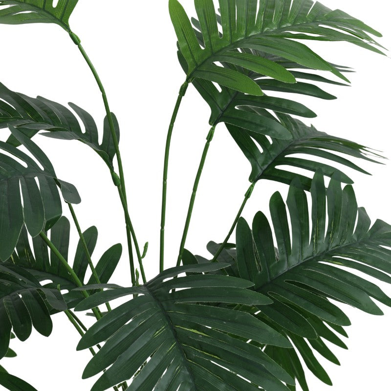 Artificial Areca Palm Plant With Black Plastic Pot - 2 ft media 8